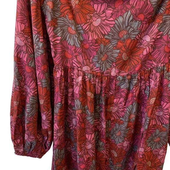 NWT Ruthie Grace Olivaceous Chasing Sunsets Babydoll Floral Autumn Dress - Picture 6 of 13